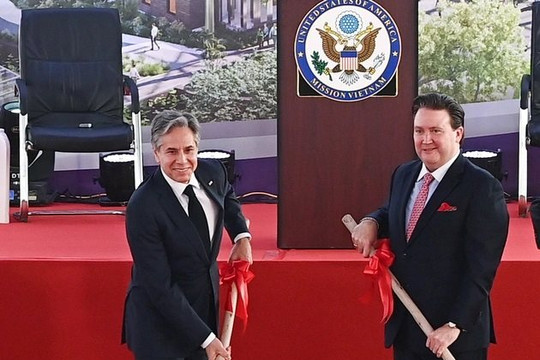 Ngoại trưởng Blinken dự lễ khởi công Đại sứ quán Mỹ trị giá 1,2 tỷ USD