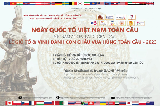 Người Việt bốn phương cùng hướng về lễ giỗ Tổ và vinh danh con cháu Vua Hùng toàn cầu 2023