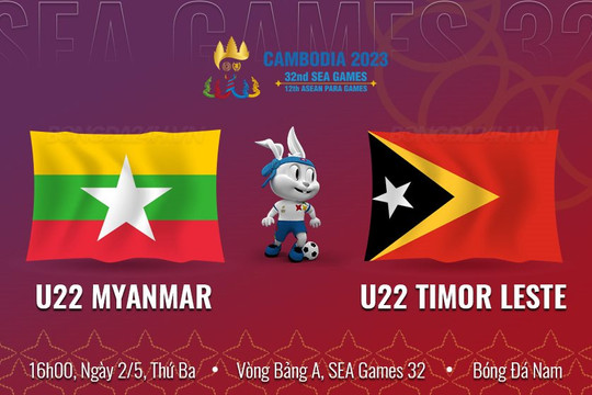 Link xem trực tiếp bóng đá U22 Myanmar vs U22 Timor Leste, vòng bảng SEA Games 32