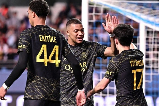 Troyes 1-3 PSG: Mbappe tỏa sáng trong ngày vắng Messi