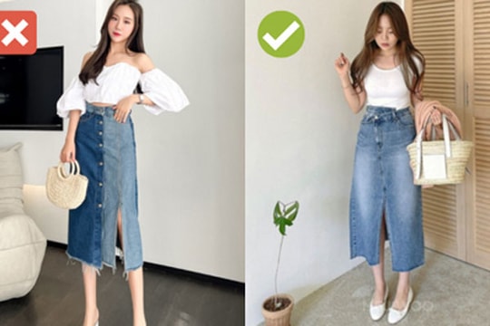 Chân váy denim dài đang "hot" nhưng có 4 kiểu bạn không nên mua