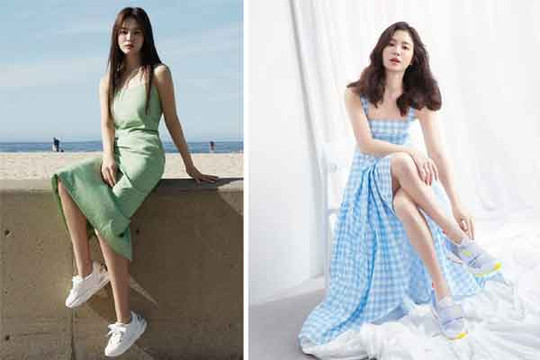 Style diện váy mùa hè trẻ trung của Song Hye Kyo