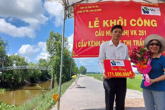 Thêm một cây cầu Việt kiều được khởi công xây dựng tại An Giang