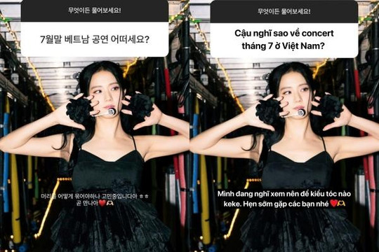 Jisoo (BLACKPINK) háo hức lên tiếng về việc đến Việt Nam biểu diễn