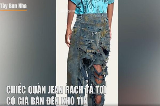 Chiếc quần jean rách tả tơi có giá bán đến khó tin