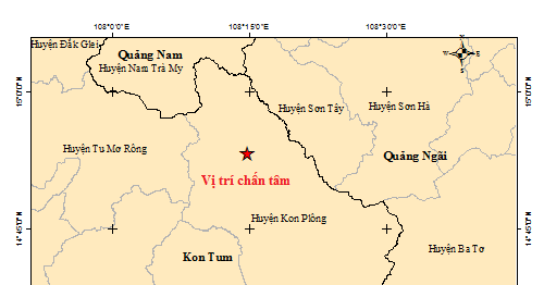10 trận động đất xảy ra trong 1 buổi sáng tại tỉnh Kon Tum