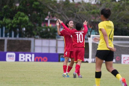 U19 nữ Việt Nam dễ dàng giành vé vào bán kết U19 nữ Đông Nam Á