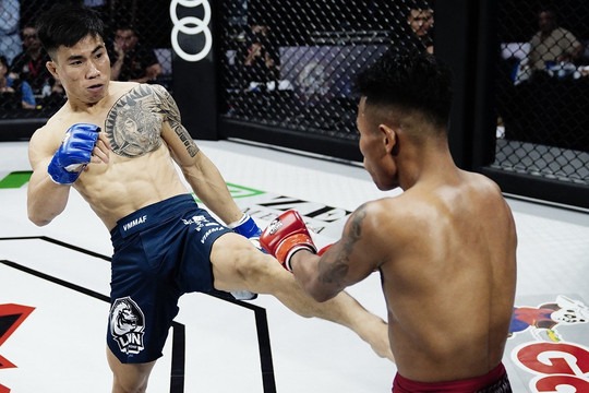 Nhà vô địch tán thủ châu Á bị đánh bại ở giải MMA Việt Nam