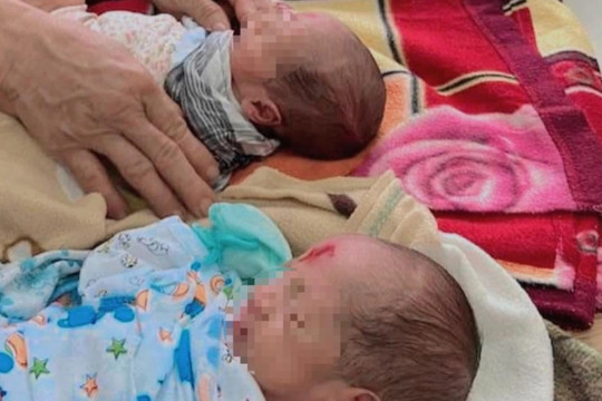2 trẻ sơ sinh bị bỏ rơi ven đường, một gia đình nhận chăm sóc 3 tháng