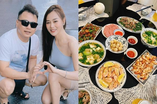 Phương Oanh thay đổi thế nào kể từ khi làm vợ Shark Bình: nhìn từ căn bếp, mâm cơm