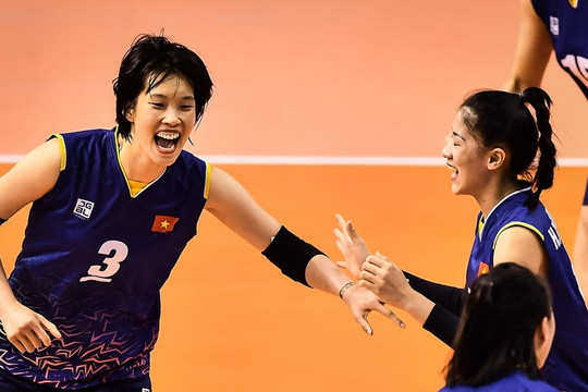 Những khoảnh khắc bóng chuyền nữ Việt Nam lần đầu hạ Hàn Quốc ở giải châu Á