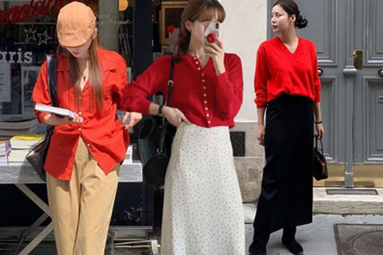 9 cách mặc trang phục màu đỏ sang trọng, không bị "sến"