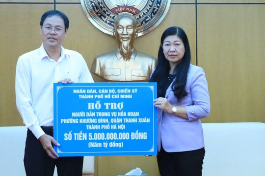 Bí thư Hà Nội viết thư cảm ơn TPHCM hỗ trợ sau vụ cháy chung cư mini