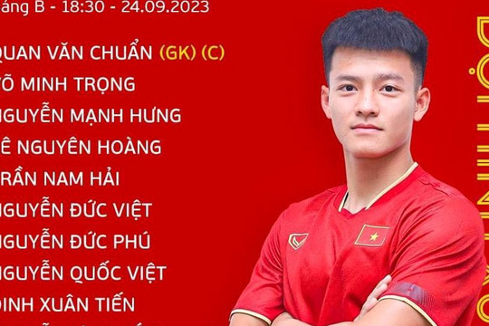 Trực tiếp bóng đá Asiad 19 Olympic Việt Nam vs Olympic Saudi Arabia: Đội hình đá chính của Việt Nam