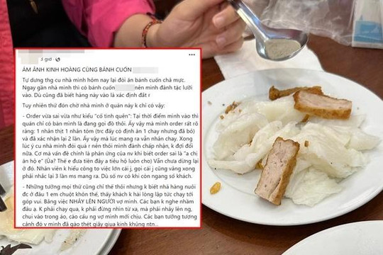 Hàng bánh cuốn nổi tiếng Hà Nội nói gì trước phản ánh 'khách đang ăn bị chuột nhảy lên người'?