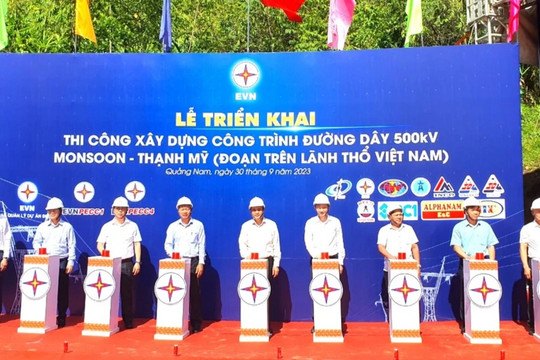 Khởi công dự án đường dây 500kV đầu tiên đưa điện gió từ Lào về Việt Nam
