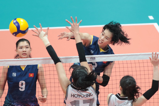  Tuyển bóng chuyền nữ Việt Nam ngược dòng quật ngã Hàn Quốc ở Asiad 19