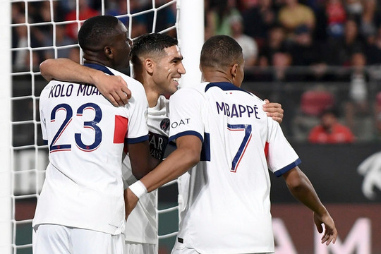 Mbappe mờ nhạt, PSG vẫn thắng dễ dàng ở Ligue 1