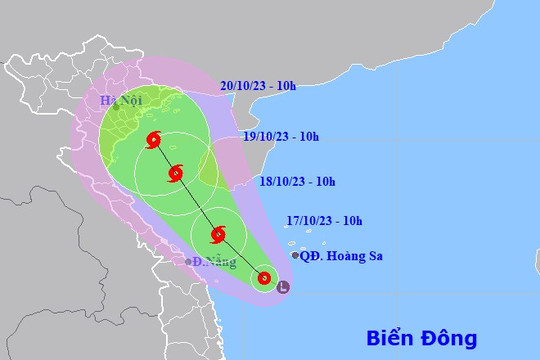 Vùng áp thấp mạnh lên thành áp thấp nhiệt đới, có thể mạnh thành bão