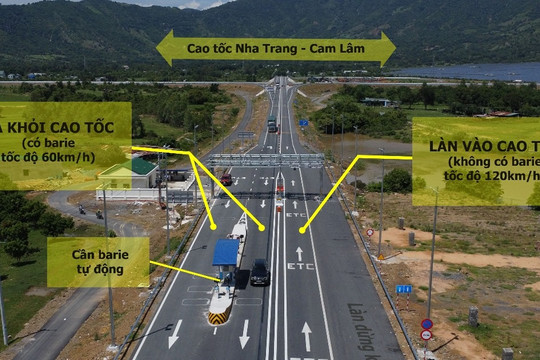 'Hình hài' trạm BOT lược bỏ barie trên cao tốc Nha Trang - Cam Lâm