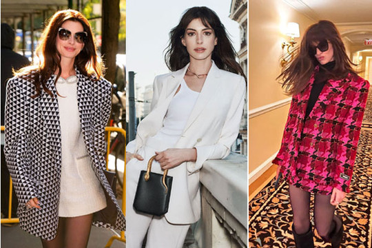 10 cách mặc áo blazer sang trọng và quý phái của Anne Hathaway