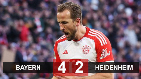 Bayern 4-2 Heidenheim: Kane lại có kỷ lục mới