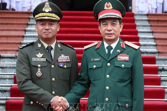 Đại tướng Phan Văn Giang tiếp đón Bộ trưởng Quốc phòng Campuchia