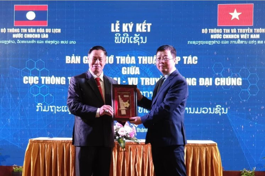 Họp báo hợp tác đẩy mạnh công tác Thông tin Đối ngoại giữa Việt Nam - Lào