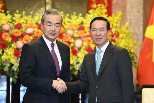 Chủ tịch nước Võ Văn Thưởng tiếp Bộ trưởng Ngoại giao Trung Quốc Vương Nghị
