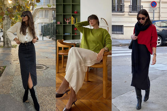Tham khảo phụ nữ Pháp 10 cách diện chân váy dài sang trọng, phù hợp với mùa lễ hội
