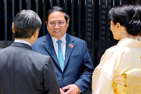 Thủ tướng Phạm Minh Chính hội kiến Nhà vua và Hoàng hậu Nhật Bản