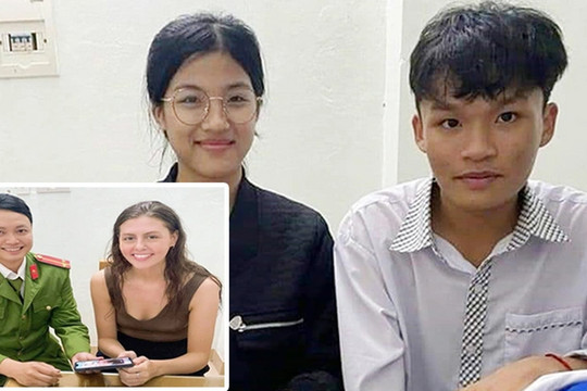Hai học sinh trả lại tài sản cho nữ du khách Anh đánh rơi ở Quảng Bình