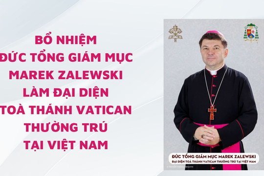 Đức Giáo Hoàng bổ nhiệm Đại diện Tòa Thánh Vatican thường trú tại Việt Nam