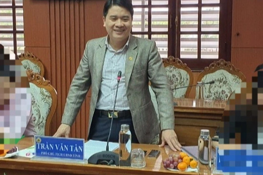 Ông Trần Văn Tân bị bãi nhiệm chức vụ Phó Chủ tịch tỉnh Quảng Nam