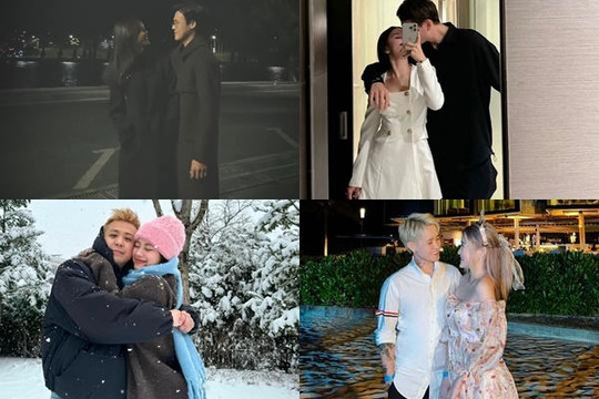 Quỳnh Lương - Tiến Phát và các cặp đôi khóa môi ngọt ngào chào đón năm mới