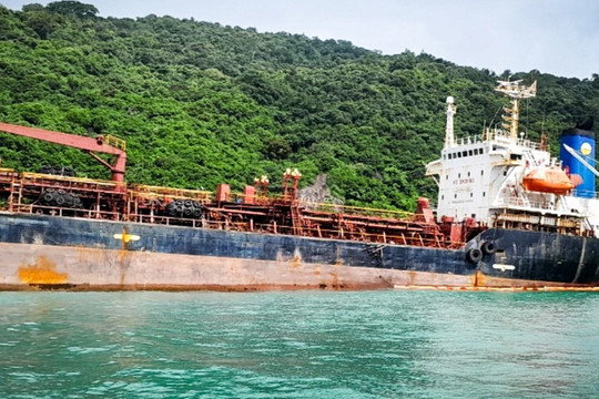 Chưa lai dắt được tàu 14.000 tấn khỏi khu bảo tồn biển Cù Lao Chàm