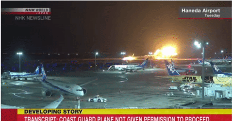 Nhật công bố tình tiết theo thời gian dẫn tới vụ cháy máy bay