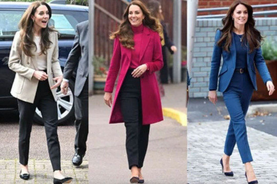 Vương phi Kate Middleton gợi ý 10 cách mặc quần ống đứng chuẩn thanh lịch cho phụ nữ trên 40 tuổi
