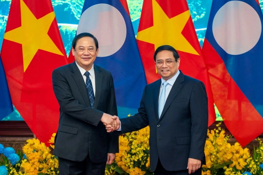 Thủ tướng Phạm Minh Chính chủ trì lễ đón Thủ tướng Lào thăm Việt Nam