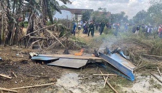 Nhân chứng kể lúc máy bay rơi ở Quảng Nam: Tiếng nổ vang trời, mảnh vỡ vương vãi
