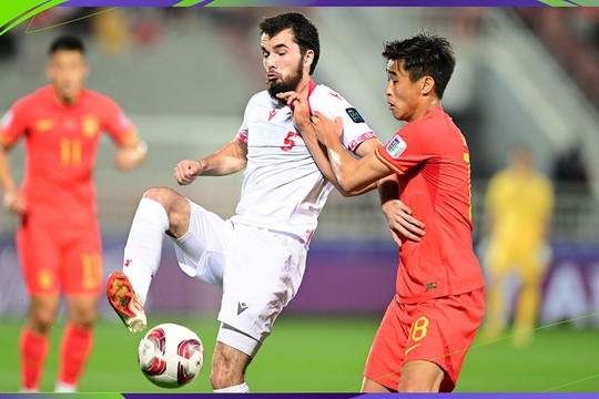 Tuyển Trung Quốc chia điểm Tajikistan trận ra quân Asian Cup 2023