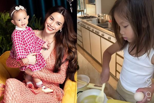 Lisa nhà Hà Hồ hơn 3 tuổi đã vào bếp nấu ăn, ai cũng ngưỡng mộ tài nuôi dạy con của bà mẹ nổi tiếng
