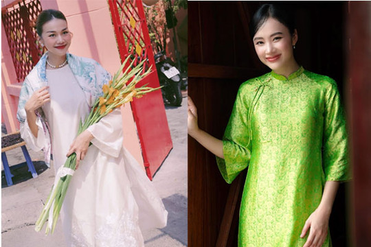 Sao Việt xúng xính áo dài những ngày cuối năm