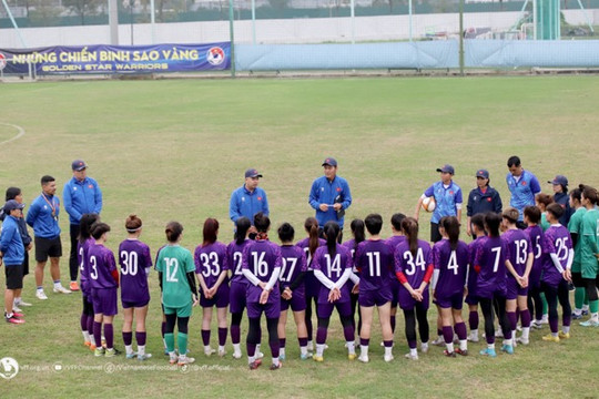 Bài tập về nhà của cầu thủ U20 nữ Việt Nam