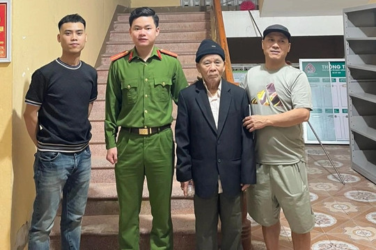 Cụ ông 87 tuổi đi lạc từ Hà Nội vào Hà Tĩnh