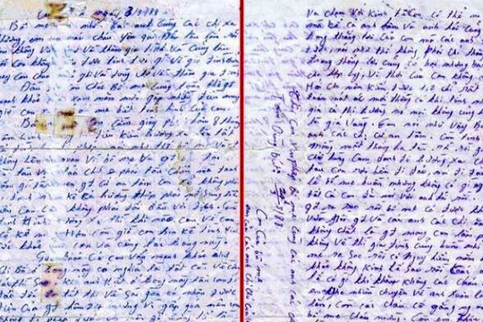 Lá thư cuối cùng của liệt sỹ Trần Văn Bảy từ đảo Gạc Ma gửi về gia đình