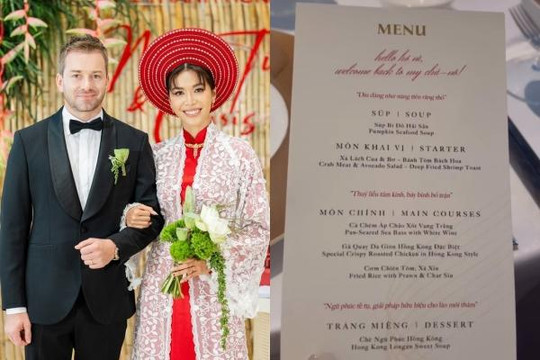 Menu tiệc cưới Minh Tú: Đồ ăn ngon nhưng xuất hiện 1 chi tiết đặc biệt khiến ai cũng bật cười