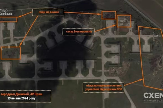 Hình ảnh vệ tinh hé lộ các hệ thống phòng không Nga bị phá hủy ở Crimea