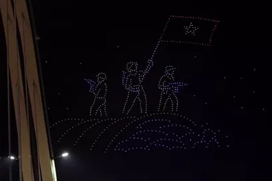 700 drone rực sáng trời đêm Điện Biên Phủ, tái hiện khoảnh khắc lịch sử