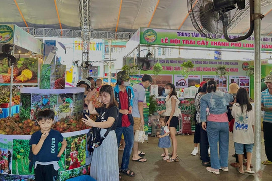 Nông dân livestream bán hàng tại 'thủ phủ' trái cây Đông Nam Bộ